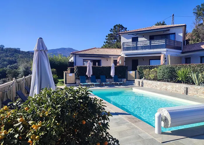 Cote Et - Standing Dans Avec Piscine Et Vue Taglio-Isolaccio